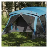 vidaXL Campingzelt mit Vorzelt 4 Personen Blau Wasserdicht