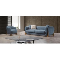 JVmoebel Sofa Graue Sofagarnitur 3+3+1 Sitzer Luxus Couchen Wohnzimmer Möbel, Made in Europe grau