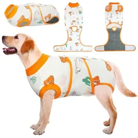 Kuoser Chirurgischer Hundebodysuit Atmungsaktiv Orange L