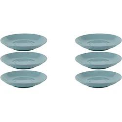 Untertasse APS "6er Set Kaffeeuntertasse -SNUG-", blau, H:2,5cm Ø:14,5cm, Porzellan, Speiseteller, hochwertig verarbeitetes Material