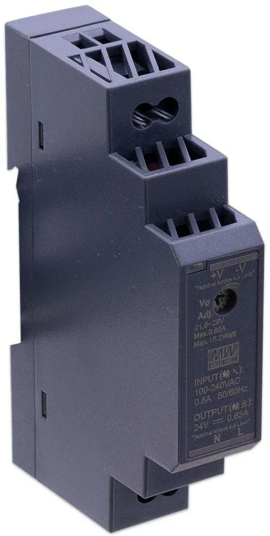 Mean Well HDR-15-24 LED Hutschienen Netzteil 15.2W 24V 0.63A DIN Rail CV
