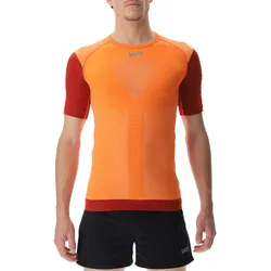 UYN MAN RUNNING PB42 OW SHIRT SH_SL - Scarlet Ibis/Rhubarb - S