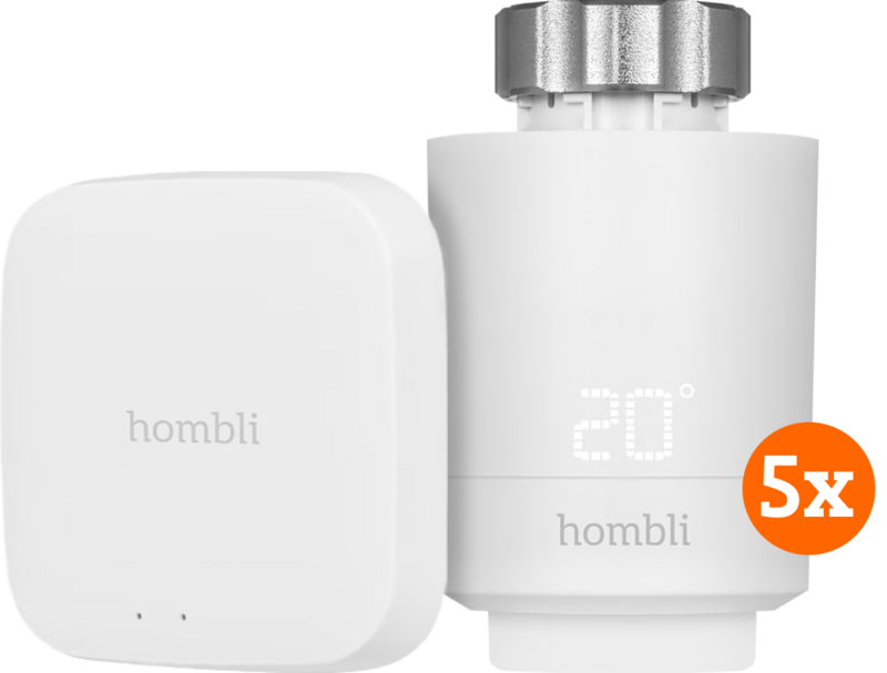 Hombli Smart-Thermostatkopf Starterpaket 5er-Pack
