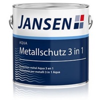 (23,9€/L) Jansen Aqua Metallschutz 3 in 1 seidenglänzend MIX alle RAL Töne  2,5L