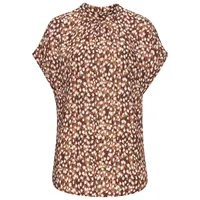 VIVANCE Kurzarmbluse Damen braun-creme bedruckt Gr.36