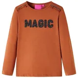 vidaXL Kinder-Langarmshirt Cognac 140