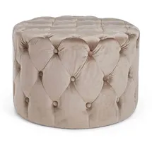 BIZZOTTO Pouf Lorella Samt 60 x 42 cm Beige