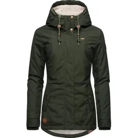 Ragwear Damen warme kurze Winterjacke mit Kapuze Monade Intl Dark Olive22 Gr. XL - XL