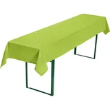 REDBEST Tischdecke Biertisch Tischdecke "Seattle", Baumwolle Uni grün 90 cm x 260 cm