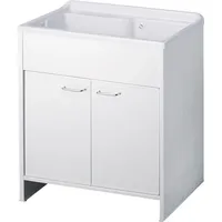 veriaffari.it Waschbecken mit Unterschrank 80 x 50 x 85 cm Weiß