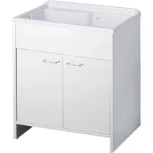 veriaffari.it Waschbecken mit Unterschrank 80 x 50 x 85 cm Weiß