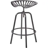 Homescapes Barhocker Traktorsitz höhenverstellbar 60–74 cm Schwarz