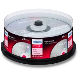 Philips DVD-Rohling 25 Philips Rohlinge DVD+R 4,7GB 16x Spindel