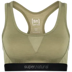 super natural Funktionsunterwäsche Sport-Bra Tundra 220 Semplice (angenehmer Tragekomfort) aloegrün Damen