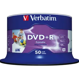 Verbatim DVD+R 4,7 GB 16x bedruckbar 50 St.