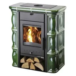 HAAS & SOHN Kaminofen »Tirol«, grün, Keramik, 6 kW, Zeit- und Dauerbrand geeignet - gruen