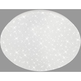 Briloner - LED Deckenlampe mit Sternenhimmel, neutralweiße Lichtfarbe, 8 Watt, 900 Lumen, LED Lampe, LED Deckenleuchte, Wohnzimmerlampe, Schlafzimmerlampe, Küchenlampe, 22x5,5 cm, Weiß