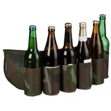 Relaxdays 2 x Biergürtel für 6 Dosen & Flaschen Dunkelbraun,Schwarz