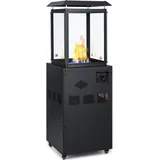 Blumfeldt Terrassenheizer, Outdoor-Gasheizstrahler, Heizpilz Gas für Terrasse, Garten & Balkon, Terrassen-Heizer mit Elektrischer Zündung, 360°F... - Schwarz