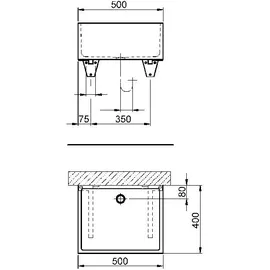 KWC AR Ausgussbecken, SIRIUS, MIRANIT, 500x215x400 mm,