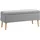 Homcom Sitzbank mit Stauraum scandinavia Polyester Holz Grau