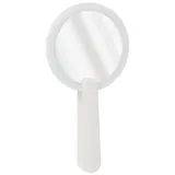 COFI LED Hand Spiegel Reise Make-Up Spiegel mit LED Licht Mini Kosmetik Spiegel mit Swivel Faltbare Griff Weiß