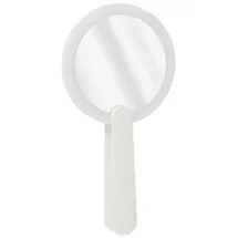 COFI LED Hand Spiegel Reise Make-Up Spiegel mit LED Licht Mini Kosmetik Spiegel mit Swivel Faltbare Griff Weiß