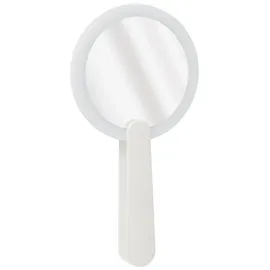 COFI LED Hand Spiegel Reise Make-Up Spiegel mit LED Licht Mini Kosmetik Spiegel mit Swivel Faltbare Griff Weiß