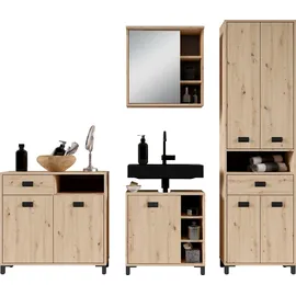 byLIVING Wellness Badkommode 80,5 x 77,5 x 31 cm Braun/Beige
