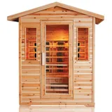 DEKO VERTRIEB BAYERN Infrarotkabine Luxus LED Infrarotsauna 153x125x210cm Infrarotkabine Wärmekabine Sauna