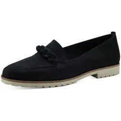 Loafer, Chunky Slipper, Plateau Slipper mit seitlichen Stretcheinsätzen, Gr. 38, navy, , 99160118-38