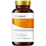 Vitalplant® Kurkuma Extrakt im Braunglaß - 440mg hochdosiertes Curcuma Extrakt 95% mit Piperin - 120 Kapseln vegan