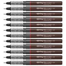 Rotring Tikky-Grafik Fineliner Filzstifte | 0,3 mm | schwarze Tinte | 12-er Box