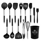 esieby Kochbesteck-Set Schwarz, Silikon Küchenutensilien Set, Küchenhelfer, Küchengerät (13-tlg) schwarz