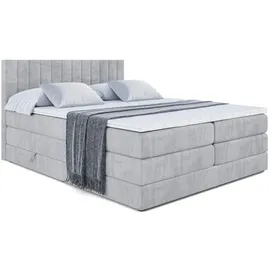 altdecor Boxspringbett EDITA KING - 160x200 - H3/H4 - Hellgrau