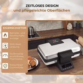 Syntrox Chef Maker ZWE-8 Edelstahl Zimtwaffelautomat