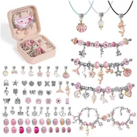 LuxusKollektion Schmuck-Adventskalender Bastelset Armbänder Mädchen 6 12 Jahre Adventskalender Rosa rosa