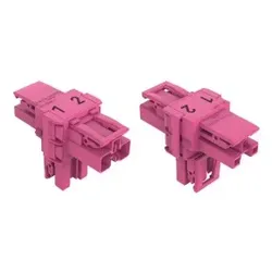Wago 770-1703 T-Verteiler, 2-polig, Kod. B, pink 7701703 - 50 Stück