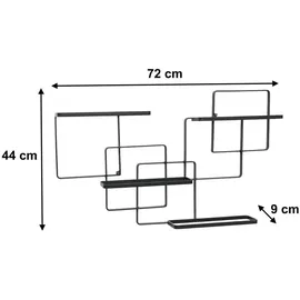 DanDiBo Ambiente Weinregal Wand Metall 4 Flaschen Schwarz