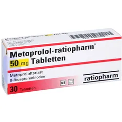 Metoprolol-ratiopharm 50 mg Tabletten 30 St