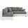 Collection AB Ecksofa »Parma L-Form«, mit Bettfunktion und Federkern grau