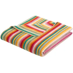 CAWÖ Wohndecke, 150x200cm - Lifestyle, Streifen, Fleece Mehrfarbig 150x200cm