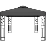 vidaXL Pavillon Doppeldach 3 x 4 m anthrazit