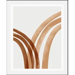 queence Bild »Lines«, Abstrakt-Figuren-Kunst-Modern, (1 St.), gerahmt queence Farbe Rahmen: schwarz + Farbe Bild(er): braun