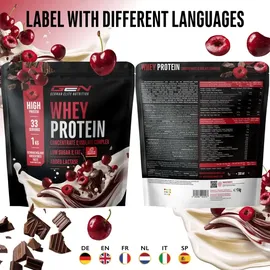 GEN GERMAN ELITE NUTRITION Whey Protein Schwarzwälder Kirschtorte Shake 1000 g