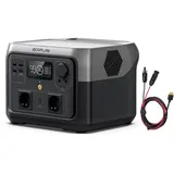 EF ECOFLOW RIVER 2 MAX mit XT60 Kabel 3.5M 512Wh Tragbare Powerstation, Solargenerator mit LiFeP04, Schnellladung in 1 Stunde, bis zu 1000W Leistung, Balkonkraft für Camping/Notstrom/Wohnmobile