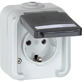 PEHA by Honeywell Schuko-Steckdose Aufputz grau 1 St.