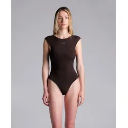Badeanzug Damen arena Laser-Cut - Dark Brown - M