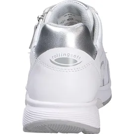 Gabor Rollingsoft Damen Sneaker Low Weiß/Silber 40