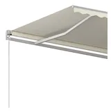 vidaXL Markise Manuell Einziehbar 400x350 cm Creme